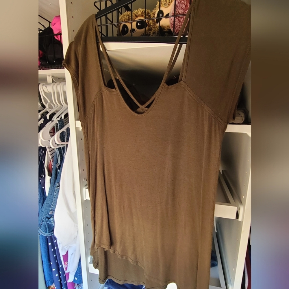 Olive Green Cotton Top